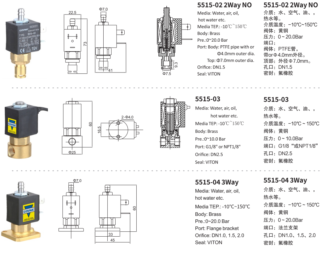 直動(dòng)式黃銅電磁閥